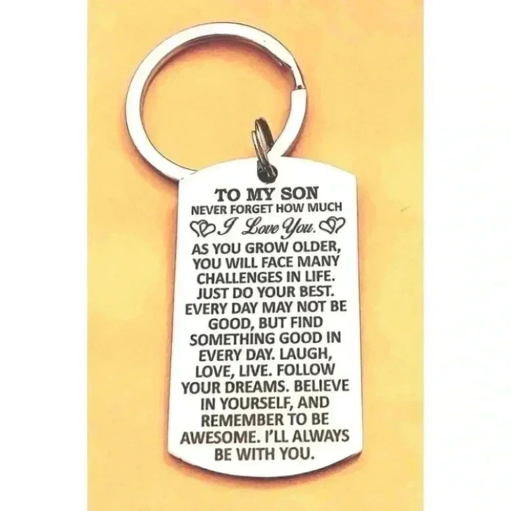 To my Son I'll Always Be With You Keychain